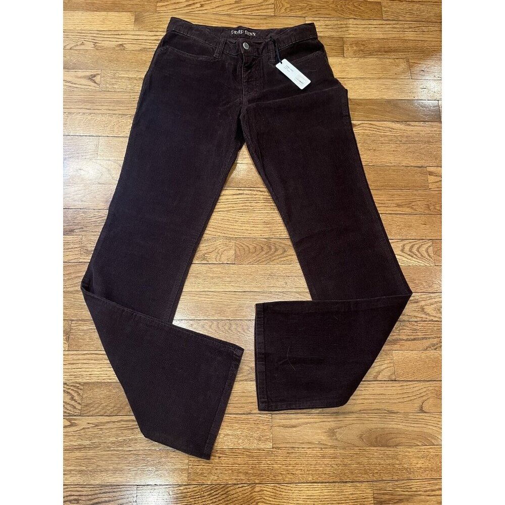 Dead Sexy Emma Straight Leg Fig (Brown/Red/Purple) Corduroy Pants SZ 28 Soft